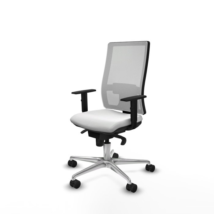 PIQUERAS Y CRESPO Silla de oficina Horna Blanca con mecanismo Sincro