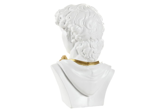 DKD Home Decor Figura de Busto en Resina Blanco y Dorado