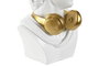 DKD Home Decor Figura de Busto en Resina Blanco y Dorado