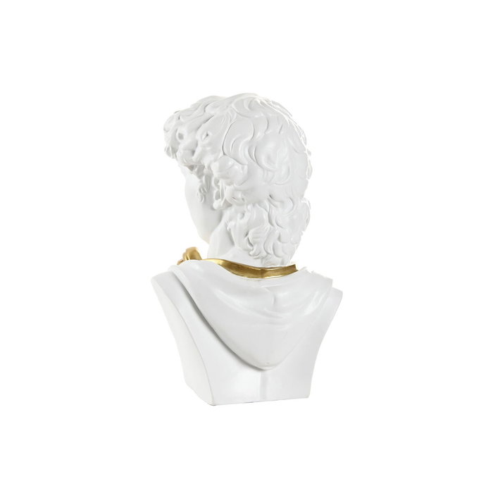 DKD Home Decor Figura de Busto en Resina Blanco y Dorado