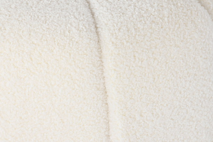 DKD Home Decor Reposapiés de Poliéster Borreguito Blanco