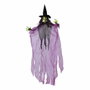 Bruja Colgante de 125 cm con Túnica Violeta y Sombrero Negro para Decoración de Halloween