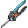 Gardena 12212-30 Tijeras FreshCut, Acero Inoxidable, Mango Negro/Azul, Agarre Suave, Bloqueo de Seguridad