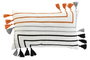 DKD Home Decor Cojín Urban Blanco y Naranja 8x30x50 cm (2 Unidades)