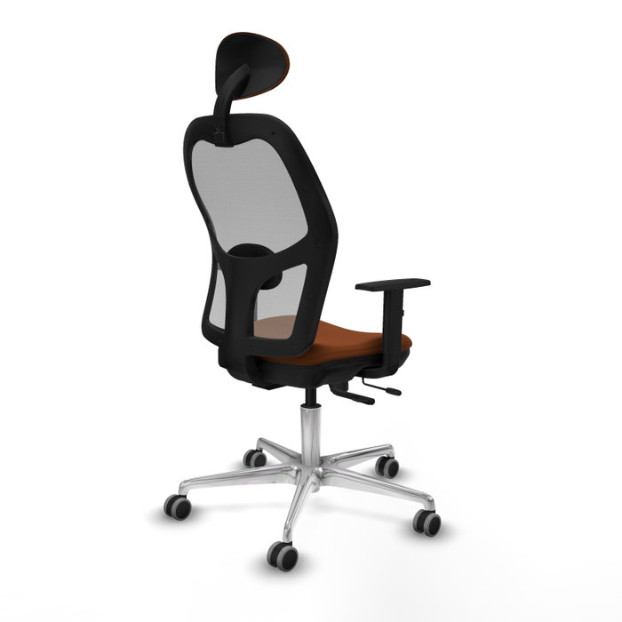 PIQUERAS Y CRESPO Silla de oficina Jorquera con mecanismo Sincro/Traslack Marrón y Gris