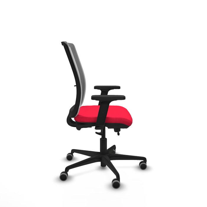 PIQUERAS Y CRESPO Silla de oficina Haches con mecanismo Sincro/Traslack Rojo y Gris