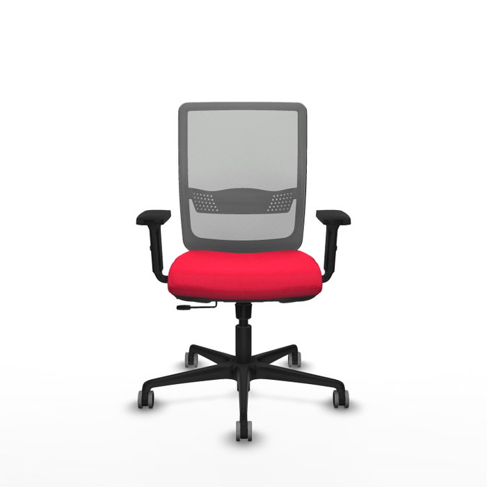 PIQUERAS Y CRESPO Silla de oficina Haches con mecanismo Sincro/Traslack Rojo y Gris