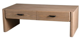 DKD Home Decor Mesa Centro Curva elegant Estilo Sixties Marron 120 x 61 x 40 cm