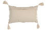 DKD Home Decor Cojín Boho Crudo 30 x 50 cm Algodón Hecho a Mano (2 Unidades)