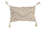 DKD Home Decor Cojín de Algodón Crudo Hecho a Mano 50x30 cm (Pack de 2)