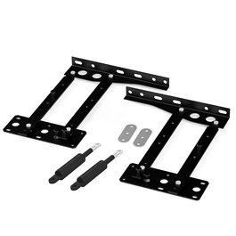 HERRAJES ALK Mecanismo Sobreelevable Mesa Coffee 948.101 con Pistón para Salón, Acero Negro, Carga 100kg