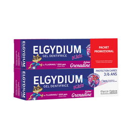 Set Duo, Elgydium, Junior, Sin parabenos, Protection, Pasta de dientes, 2 pzs, 50 ml
