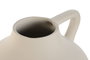 DKD Home Decor Jarrón de Gres Artesanal Beige con Asa