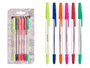 Pincello Set 6 Bolígrafos Normales Fluor Plástico 10x21x0.5 cm Colores Surtidos (Set de 24)