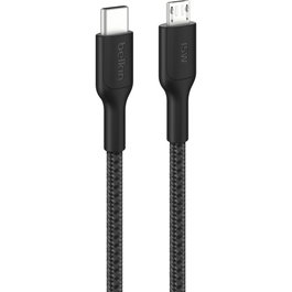 Belkin Cable USB-C a Micro-USB de 1 m trenzado, negro CAB026hq1MBK