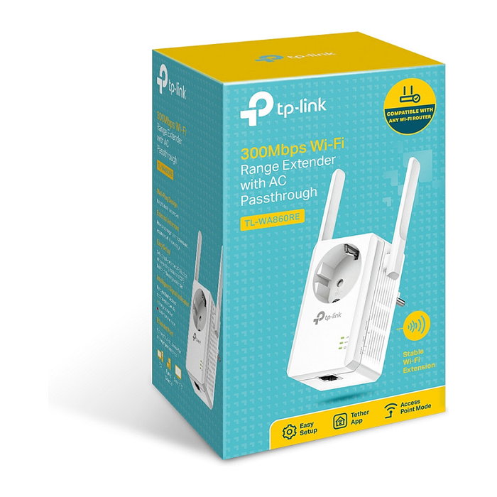TP-Link TL-WA860RE Extensor de Cobertura Wi-Fi 300 Mbps Blanco