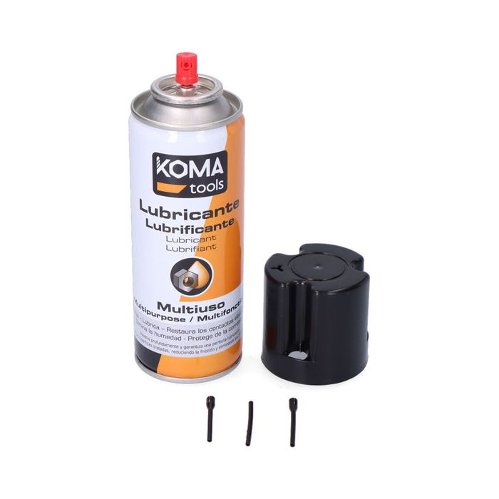 Koma Tools Lubricante Multiusos Spray 200 ml - Afloja, Lubrica, Limpia Contactos Eléctricos, Elimina Humedad y Corrosión Koma Tools Lubricante Multiusos Spray 200 ml - Afloja, Lubrica, Limpia Contactos Eléctricos, Elimina Humedad y Corrosión