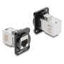 DeLOCK 91177 Módulo RJ45 Hembra a Hembra 90° Cat.6A Negro/Plata