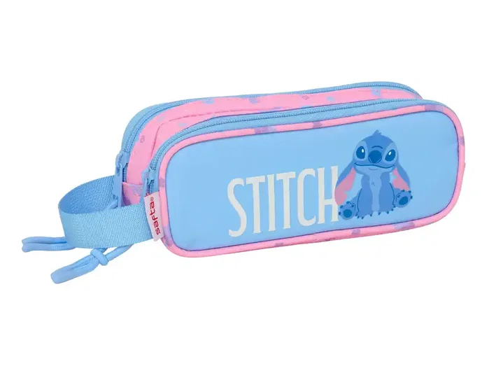 Safta Estuche portatodo Stitch Bright Disney con doble cremallera Safta Estuche portatodo Stitch Bright Disney con doble cremallera
