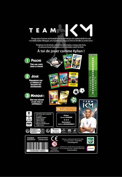 Big in Game Juego de Mesa Team KM - BEGKMT01SP - Juego de Estrategia y Fútbol Familiar para 2-6 Jugadores, +7 Años, 30 Min, Cartas y Dados, Español