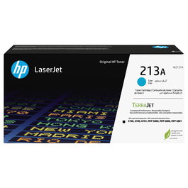 HP Cartucho de Toner Original 213A Cian - 3000 Paginas - Compatible con LaserJet Enterprise 5700, 5800, 6700, 6701, 6800, 6801 y Flow 6800