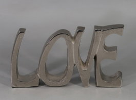 DKD Home Decor Decoración Aluminio Love Plateado