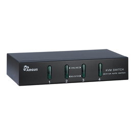 Inter-Tech KVM Switch AS-41UA VGA, 4 Puertos, Metal V2