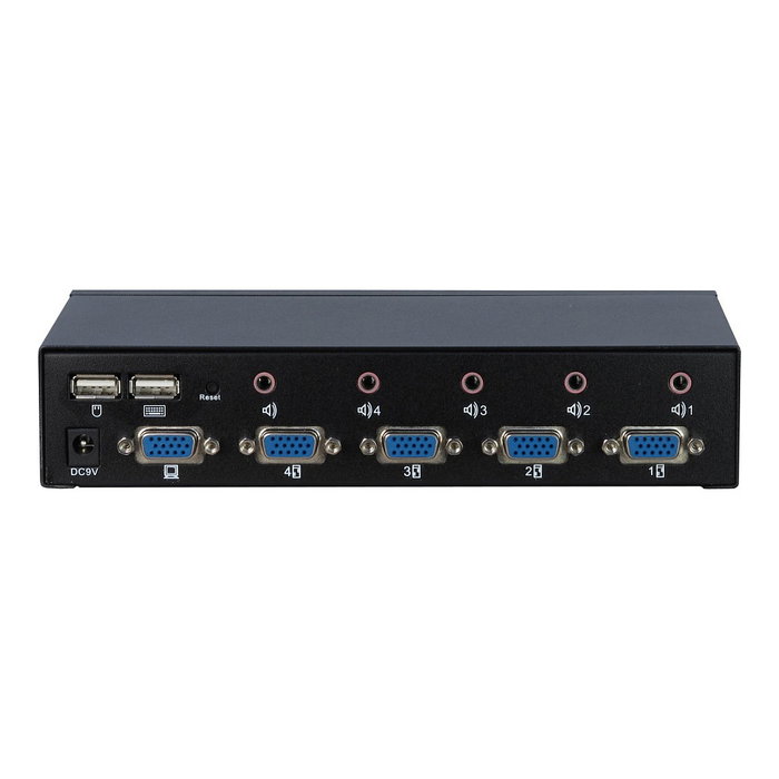 Inter-Tech KVM Switch AS-41UA VGA, 4 Puertos, Metal V2
