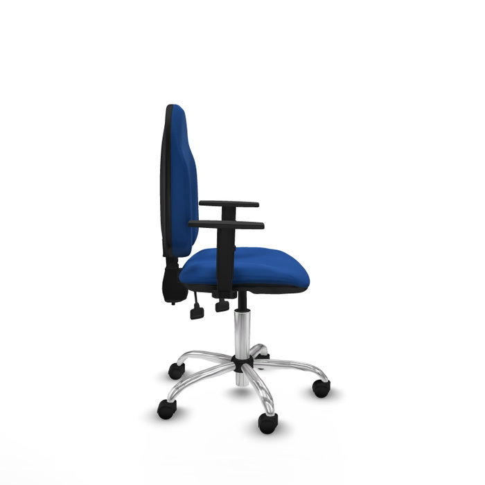 PIQUERAS Y CRESPO Silla de oficina Algarra Azul con Base Cromada
