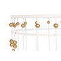 DKD Home Decor Mesa de Centro de Metal y Cristal Blanco y Dorado