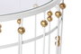 DKD Home Decor Mesa Centro Glam Blanco Dorado Metal Cristal 82 x 82 x 45 cm