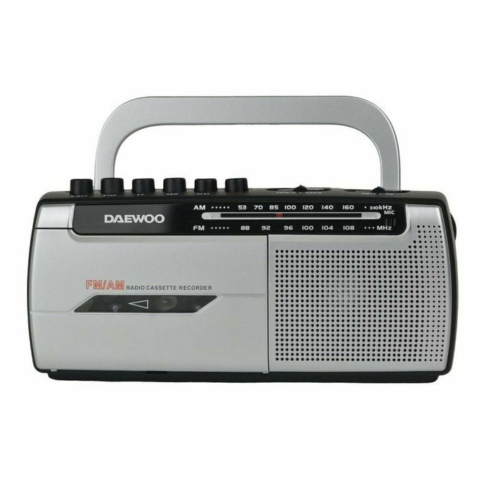 Daewoo Radio Cassette DW1107 Negra y Plateada Daewoo Radio Cassette DW1107 Negra y Plateada