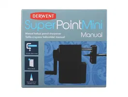 Derwent Sacapuntas Super Point Mini para Lápices con Punta Fina, Depósito Integrado