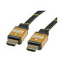 ROLINE GOLD HDMI High Speed Kabel mit Ethernet 15m, Cable HDMI 15 metros Alta Velocidad con Ethernet, 1920x1080 Pixeles, Conectores Chapados en Oro, Negro - Ref: 11.04.5508