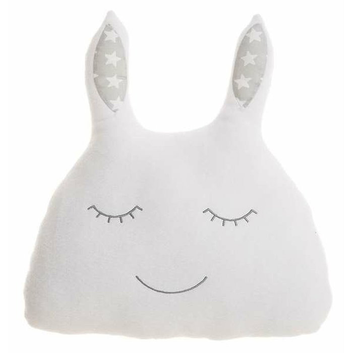 Creaciones Llopis Cojín/Parachoques Cuna Conejo Polar Blanco 36 x 34 cm