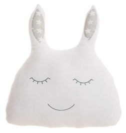 Creaciones Llopis Cojín Parachoques Cuna Conejo Polar Blanco 36 x 34 cm