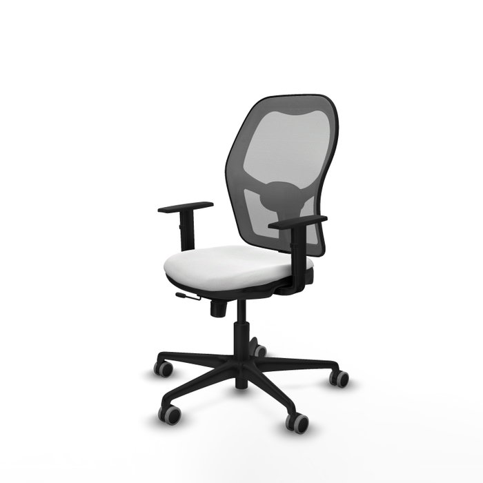 PIQUERAS Y CRESPO Silla de oficina Jorquera con mecanismo Sincro/Traslack, Blanco y Gris PIQUERAS Y CRESPO Silla de oficina Jorquera con mecanismo Sincro/Traslack, Blanco y Gris