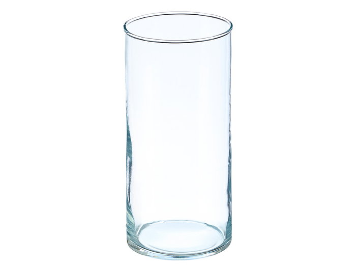 Giftdecor Jarron Cristal Cilindro Transparente 12 cm Diámetro x 26 cm Alto (Set de 6)