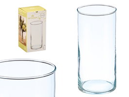 Giftdecor Jarron Cristal Cilindro Transparente 12 cm Diámetro x 26 cm Alto (Set de 6)