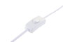 DKD Home Decor Lámpara de Sobremesa de Porcelana y Lino Blanco Roto con Asas