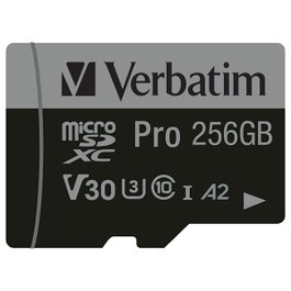 Verbatim Pro Tarjeta microSDXC 256GB con Adaptador