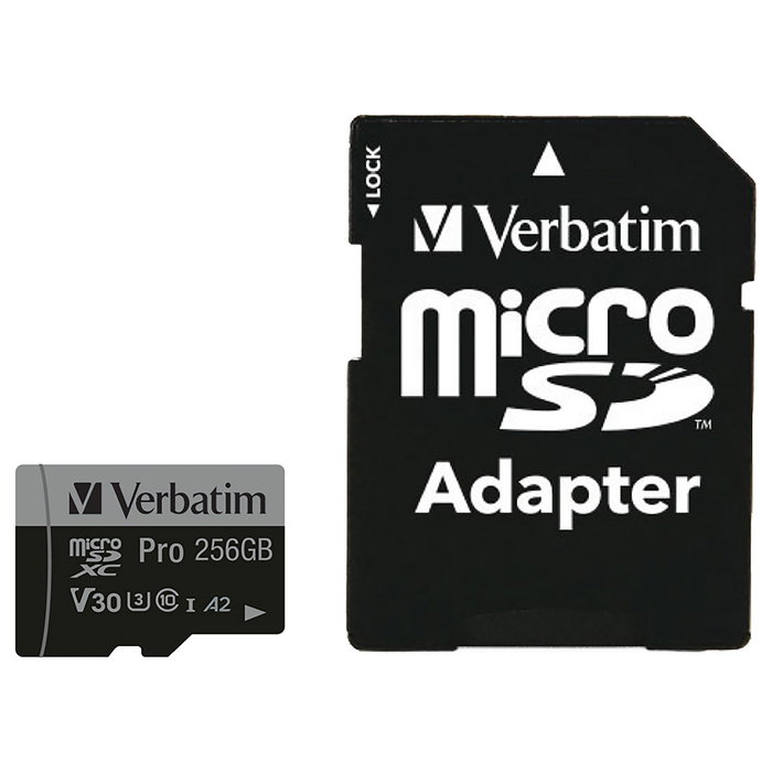 Verbatim Pro Tarjeta microSDXC 256GB con Adaptador