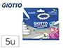 Giotto Rotulador Decor Metal Caja 5 Unidades Colores Surtidos Tinta Base Agua Punta 4 Mm Acabado Permanente