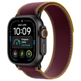Apple Watch Ultra 4 Titanium Cellular 49mm Schwarz (Trail Loop burgunder) M/L