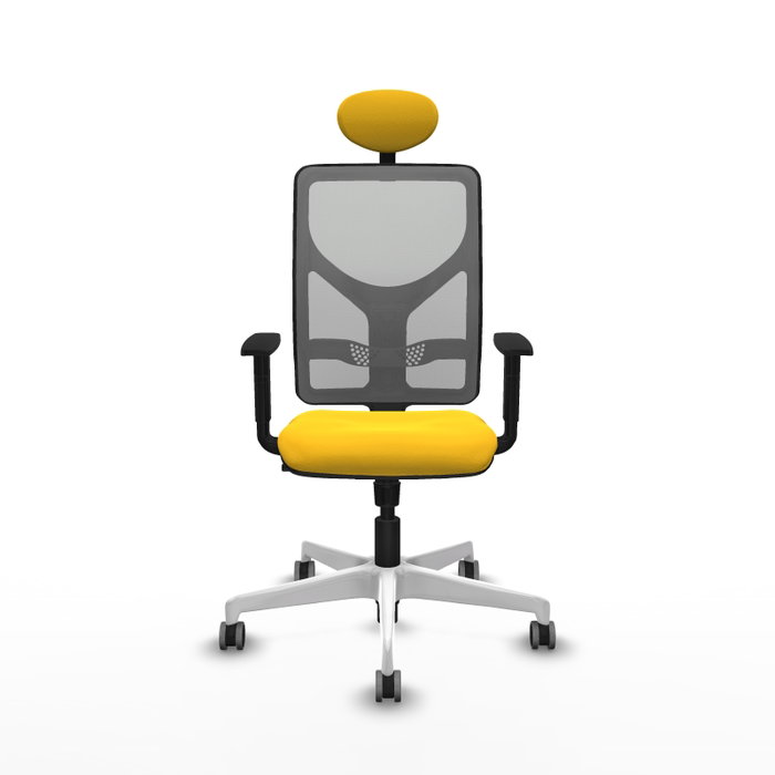 PIQUERAS Y CRESPO Silla de oficina Motilla Amarillo y Gris PIQUERAS Y CRESPO Silla de oficina Motilla Amarillo y Gris