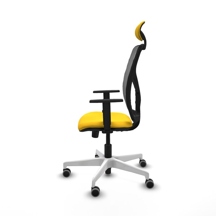 PIQUERAS Y CRESPO Silla de oficina Motilla Amarillo y Gris PIQUERAS Y CRESPO Silla de oficina Motilla Amarillo y Gris