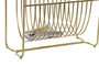 DKD Home Decor Revistero Dorado Metal y Espejo 35 x 76 x 83 cm