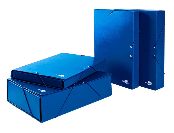 Liderpapel Carpeta Proyectos Folio Lomo 30mm Cartón Forrado Azul