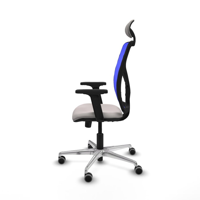 PIQUERAS Y CRESPO Silla de oficina Motilla con mecanismo Sincro, Azul y Blanco