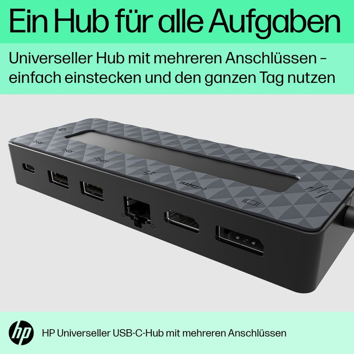HP Universal USB-C Multiport Hub 50H98AA Negro HP Universal USB-C Multiport Hub 50H98AA Negro